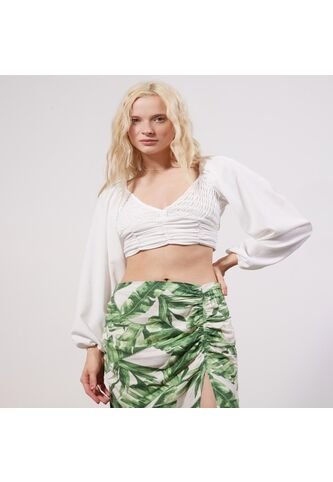 Camiseta Para Mujer Manga Larga Color Marfil Marca Seven Seven #28095679 Seven Seven