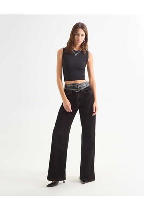 Camiseta Para Mujer Manga Sisa Cuello Redondo Color Negro Marca Seven Seven #28096183