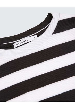 Camiseta Para Mujer Manga Larga Cuello Redondo Color Negro Marca Seven Seven #28096176