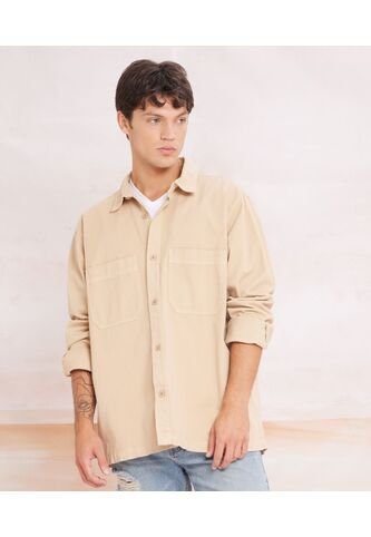 Sobrecamisa En Dril   Para Hombre Camel Seven Seven Seven Seven