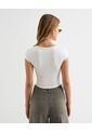 Camiseta Nudo Lateral Manga Corta  Para Mujer Marfil Seven Seven de Seven Seven