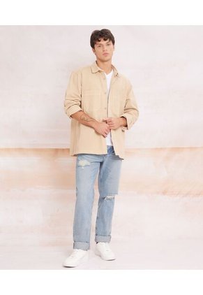 Sobrecamisa En Dril   Para Hombre Camel Seven Seven