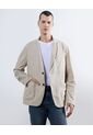 Blazer Desestructurado En Efecto Lino  Para Hombre Beige Seven Seven de Seven Seven