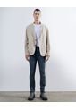 Blazer Desestructurado En Efecto Lino  Para Hombre Beige Seven Seven de Seven Seven