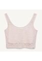 Crop Top De Encaje   Para Mujer Rosa Seven Seven de Seven Seven
