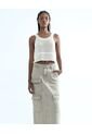 Falda Con Bolsillos Cargo  Para Mujer Camel Seven Seven de Seven Seven