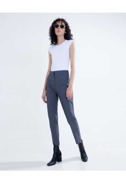 Pantalón Casual Tiro Alto  Para Mujer Negro Seven Seven