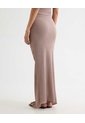 Falda Maxi Efecto Drapeado  Para Mujer Beige Seven Seven de Seven Seven