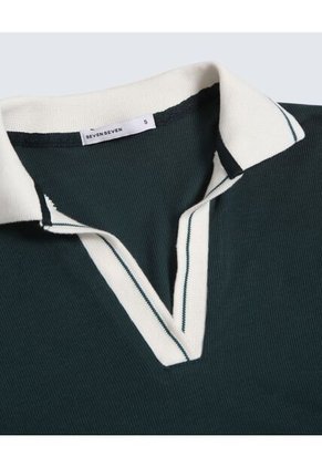 Camiseta Para Mujer Manga Corta Color Verde Oscuro Marca Seven Seven #28096155