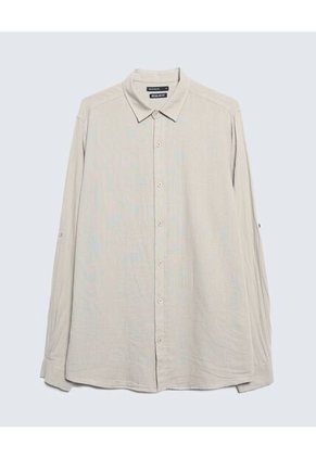 Camisa Para Hombre Manga Larga Color Gris Claro Marca Seven Seven #45012036