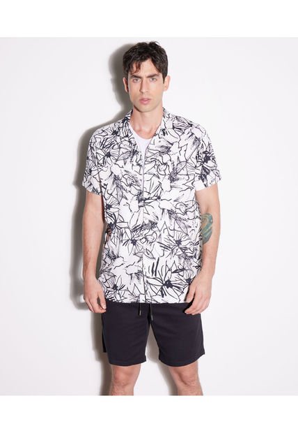 Camisa Para Hombre Manga Corta  Color Blanco Marca Seven Seven #45011792