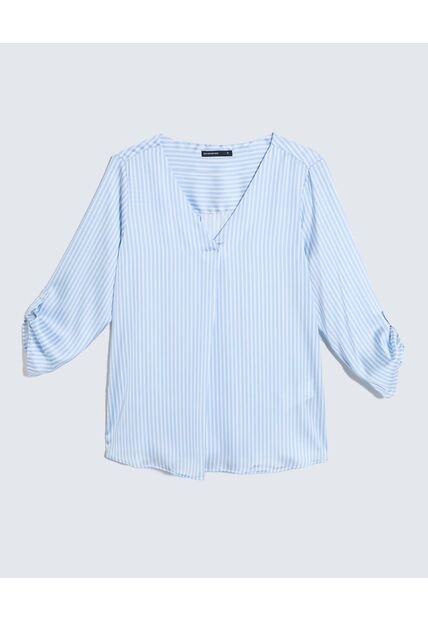 Blusa Manga ¾   Para Mujer Azul Seven Seven