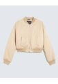 Chaqueta Bomber Corta  Para Mujer Camel Seven Seven de Seven Seven