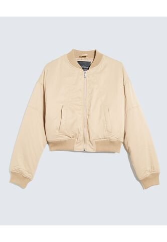 Chaqueta Bomber Corta  Para Mujer Camel Seven Seven Seven Seven