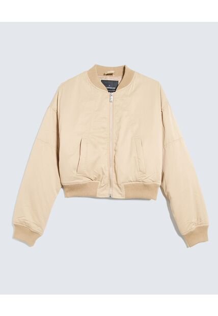 Chaqueta Bomber Corta  Para Mujer Camel Seven Seven