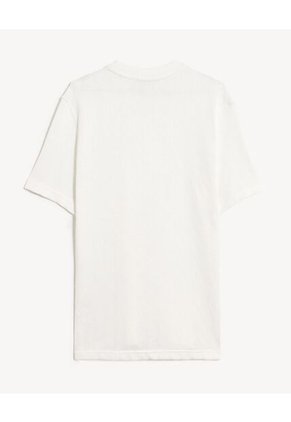 Camiseta Acanalada  Para Hombre Blanco Seven Seven