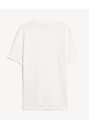 Camiseta Acanalada  Para Hombre Blanco Seven Seven
