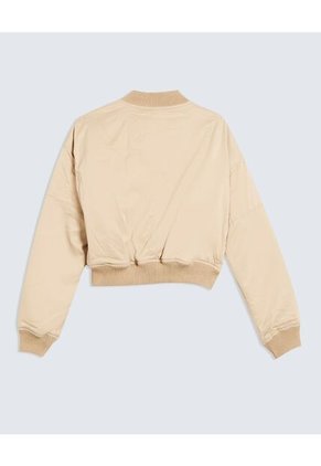 Chaqueta Bomber Corta  Para Mujer Camel Seven Seven