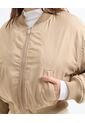 Chaqueta Bomber Corta  Para Mujer Camel Seven Seven de Seven Seven