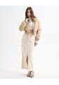 Chaqueta Bomber Corta  Para Mujer Camel Seven Seven de Seven Seven