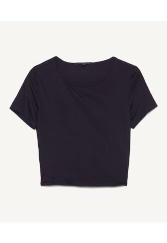 Crop Top Para Mujer Manga Corta Color Negro Marca Seven Seven #28095648 Seven Seven