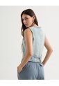 Chaleco En Denim Con Desgastes  Para Mujer Azul Seven Seven de Seven Seven