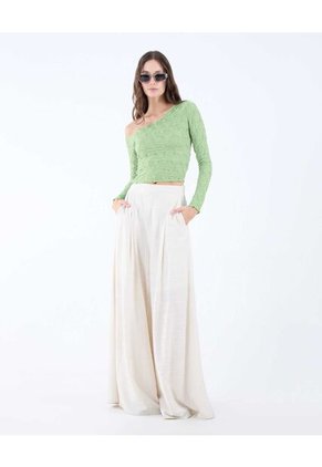 Camiseta Para Mujer Manga Larga Color Verde  Marca Seven Seven #28096141