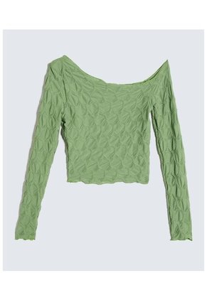 Camiseta Para Mujer Manga Larga Color Verde  Marca Seven Seven #28096141