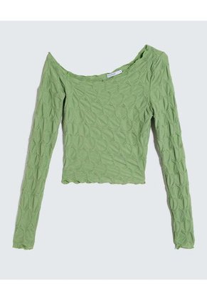 Camiseta Para Mujer Manga Larga Color Verde  Marca Seven Seven #28096141