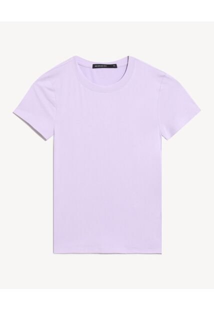 Camiseta Básica Manga Corta  Para Mujer Lila Seven Seven