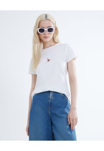 Camiseta  Para Mujer Manga Corta Color Marfil Marca Seven Seven #28095631 Seven Seven