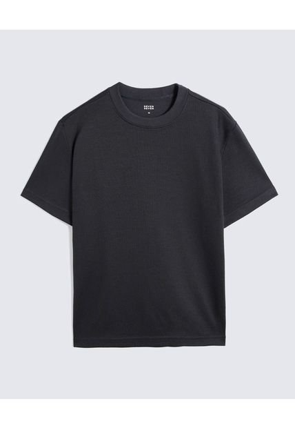 Camiseta Para Hombre Manga Corta Cuello Redondo Color Negro Marca Seven Seven #45092757