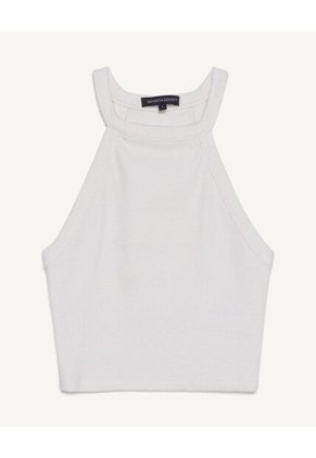 Camiseta  Para Mujer Crop Top Manga Sisa Color Marfil Marca Seven Seven #28095690