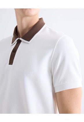 Polo  Para Hombre Cuello Tejido Sin Bolsillo Color Crudo Marca Seven Seven #45110947