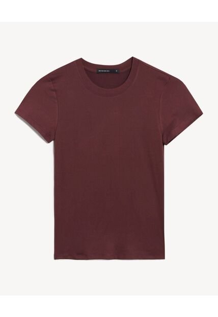 Camiseta Básica Manga Corta  Para Mujer Vino Seven Seven