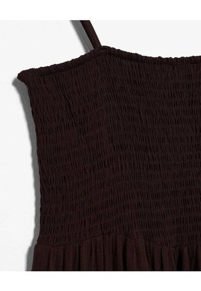 Vestido Maxi Encauchado  Para Mujer Negro Seven Seven