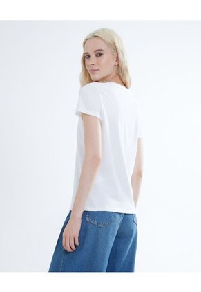 Camiseta  Para Mujer Manga Corta Color Marfil Marca Seven Seven #28095631