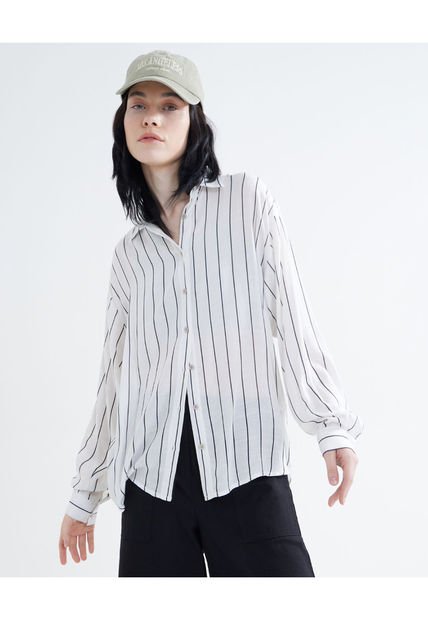 Blusa Para Mujer Manga Larga Color Marfil Marca Seven Seven #28123848