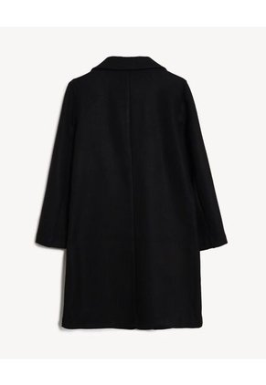 Abrigo De Paño  Para Mujer Negro Seven Seven