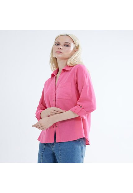 Blusa Mujer Seven M/L Rosado Algodón 28123851-20329