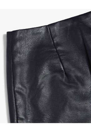 Falda Corta Lisa De Corte Recto  Para Mujer Negro Seven Seven