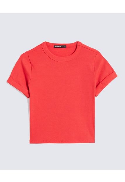 Camiseta Para Mujer Manga Corta Cuello Redondo Color Rojo Marca Seven Seven #28096385