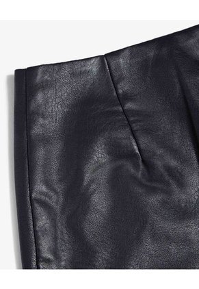 Falda Corta Lisa De Corte Recto  Para Mujer Negro Seven Seven