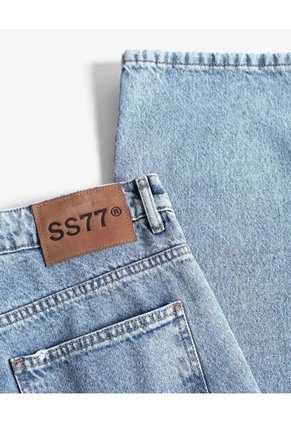 Jean Straight Claro  Para Hombre Azul Seven Seven