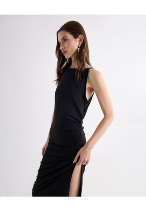 Vestido Para Mujer M/Sisa Medio Color Negro Marca Seven Seven #28171475