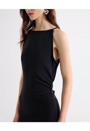Vestido Para Mujer M/Sisa Medio Color Negro Marca Seven Seven #28171475
