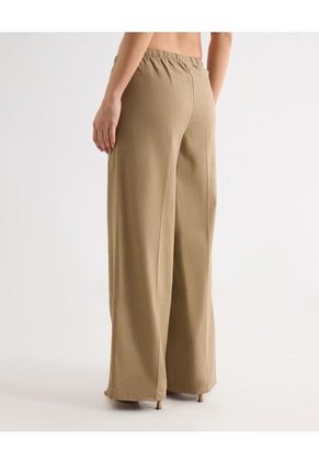 Pantalón Palazzo Con Cintura Ajustable  Para Mujer Camel Seven Seven