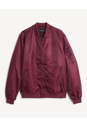 Chaqueta Bomber Con Cremallera  Para Hombre Rojo Seven Seven