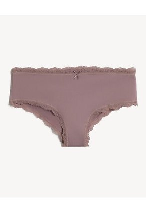 Pack X3 Panty Tipo Hipster Con Encaje X3 Para Mujer Rosa Seven Seven