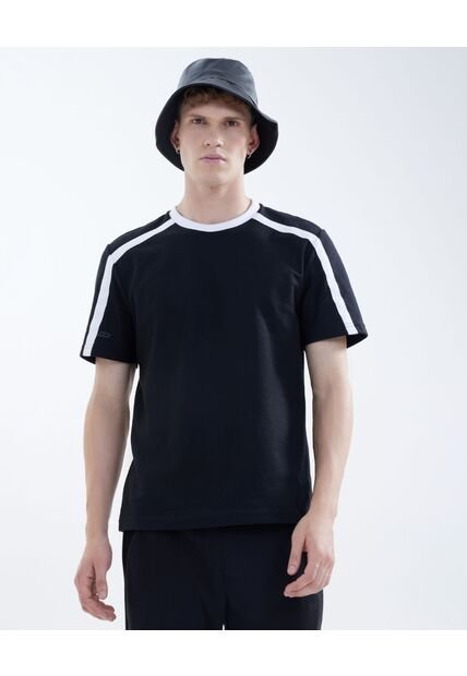 Camiseta  Para Hombre Manga Corta Color Negro Marca Seven Seven #45092421